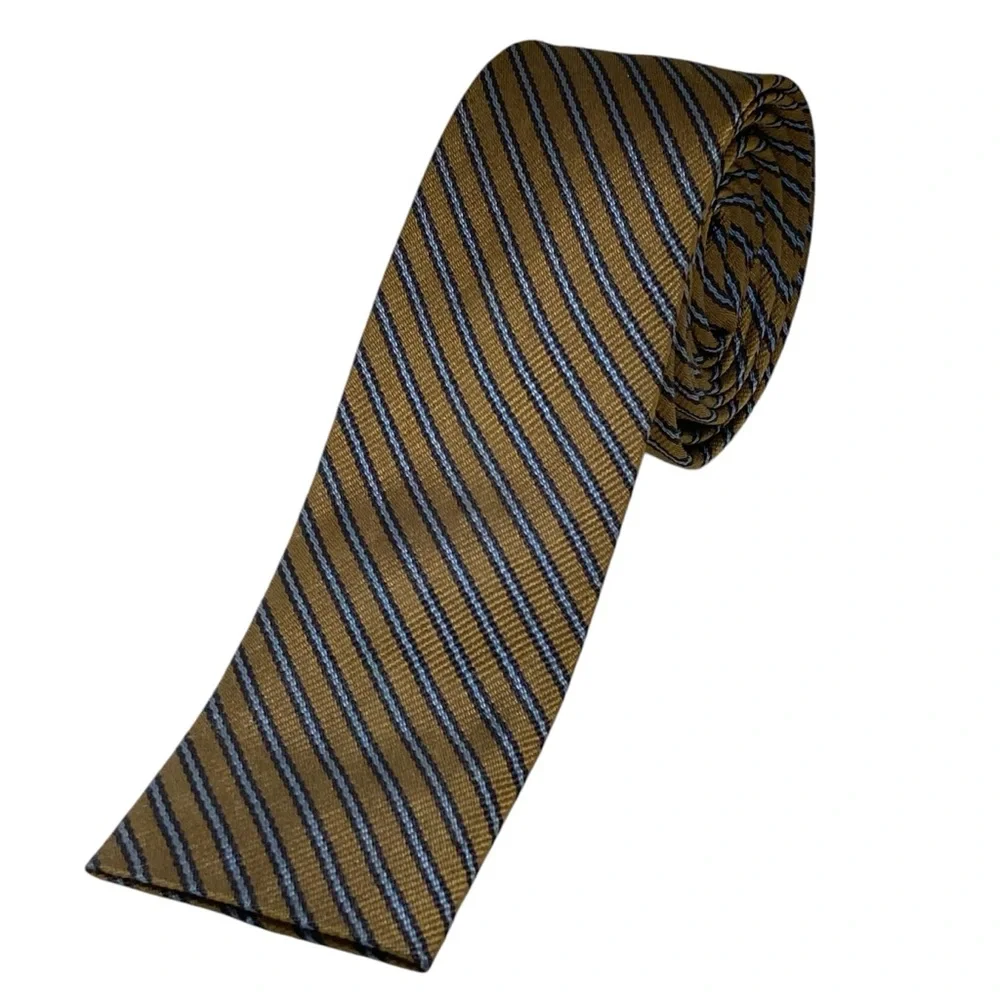Vintage Haband Silk Square.Tip Skinny Repp Tie